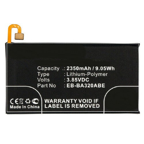 Batteries N Accessories BNA-WB-P8398 Cell Phone Battery - Li-Pol, 3.85V, 2350mAh, Ultra High Capacity Battery - Replacement for Samsung EB-BA320ABE, GH43-04677A Battery