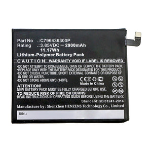 Batteries N Accessories BNA-WB-P15533 Cell Phone Battery - Li-Pol, 3.85V, 2900mAh, Ultra High Capacity - Replacement for Blu C796436300P Battery
