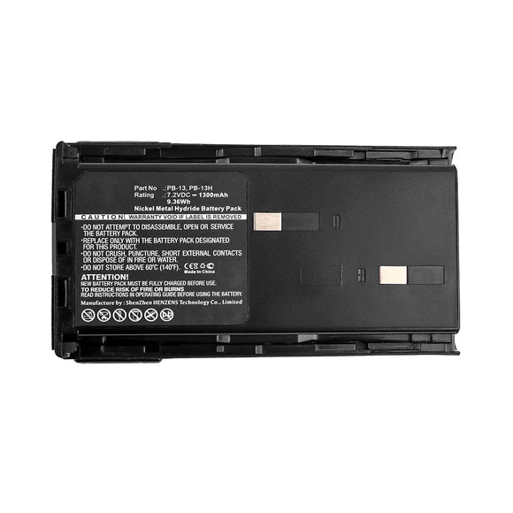 Batteries N Accessories BNA-WB-H12072 2-Way Radio Battery - Ni-MH, 7.2V, 1300mAh, Ultra High Capacity - Replacement for Kenwood PB-13 Battery