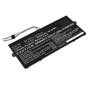Batteries N Accessories BNA-WB-P17128 Laptop Battery - Li-Pol, 7.5V, 4800mAh, Ultra High Capacity - Replacement for Acer  AP16L5J Battery
