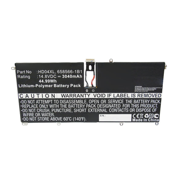Batteries N Accessories BNA-WB-P11819 Laptop Battery - Li-Pol, 14.8V, 3040mAh, Ultra High Capacity - Replacement for HP HD04XL Battery