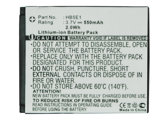 Batteries N Accessories BNA-WB-L3338 Cell Phone Battery - Li-Ion, 3.7V, 550 mAh, Ultra High Capacity Battery - Replacement for Huawei HB5E1 Battery