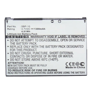 Batteries N Accessories BNA-WB-L15486 Cell Phone Battery - Li-ion, 3.7V, 1300mAh, Ultra High Capacity - Replacement for Asus SBP-10 Battery