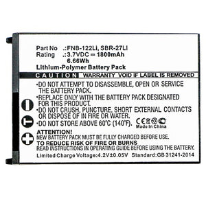 Batteries N Accessories BNA-WB-P8026 2-Way Radio Battery - Li-Pol, 3.7V, 1800mAh, Ultra High Capacity Battery - Replacement for Horizon FNB-122Li, SBR-27LI Battery