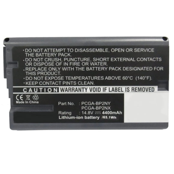 Batteries N Accessories BNA-WB-L9675 Laptop Battery - Li-ion, 14.8V, 4400mAh, Ultra High Capacity - Replacement for Sony PCGA-BP2NX Battery