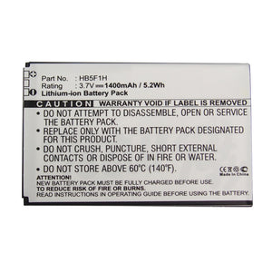 Batteries N Accessories BNA-WB-L15640 Cell Phone Battery - Li-ion, 3.7V, 1400mAh, Ultra High Capacity - Replacement for Huawei HB5F1H Battery
