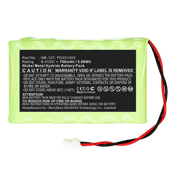 Batteries N Accessories BNA-WB-H10265 Equipment Battery - Ni-MH, 8.4V, 700mAh, Ultra High Capacity - Replacement for Acutrac NB-1X7 Battery
