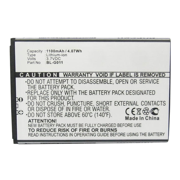 Batteries N Accessories BNA-WB-L15571 Cell Phone Battery - Li-ion, 3.7V, 1100mAh, Ultra High Capacity - Replacement for GIONEE BL-G011 Battery