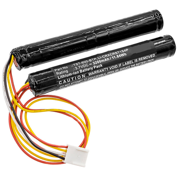 Batteries N Accessories BNA-WB-L8634 Remote Control Battery - Li-ion, 3.7V, 3200mAh, Ultra High Capacity Battery - Replacement for Crestron LI-CRXCRST1S4P, TST-600-BTP Battery