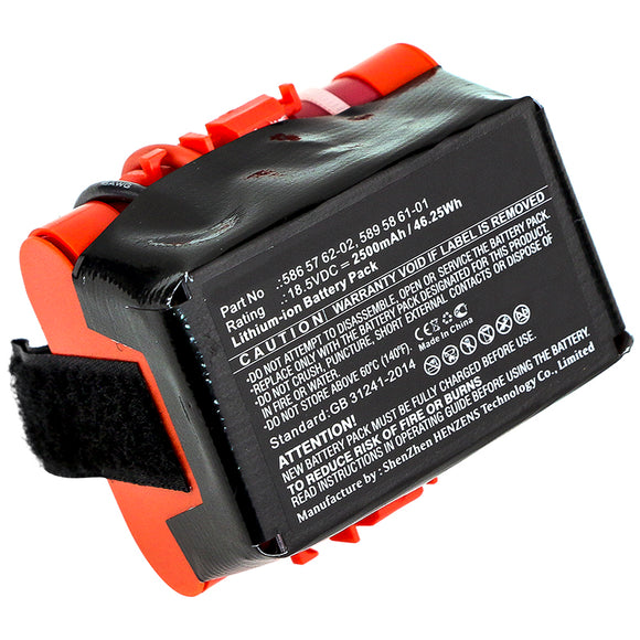 Batteries N Accessories BNA-WB-L11636 Lawn Mower Battery - Li-ion, 18.5V, 2500mAh, Ultra High Capacity - Replacement for Husqvarna 586 57 62-02 Battery