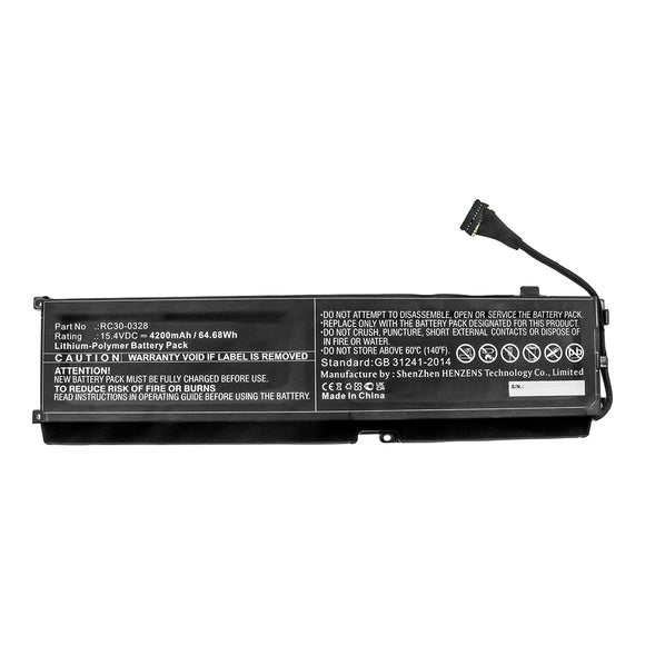 Batteries N Accessories BNA-WB-P16990 Laptop Battery - Li-Pol, 15.4V, 4200mAh, Ultra High Capacity - Replacement for Razer RC30-0328 Battery