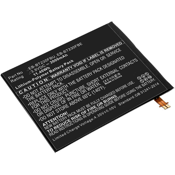 Batteries N Accessories BNA-WB-TLP-033 Tablet Battery - Li-Pol, 3.8V, 3000 mAh, Ultra High Capacity Battery - Replacement for Samsung EB-BT230 Battery