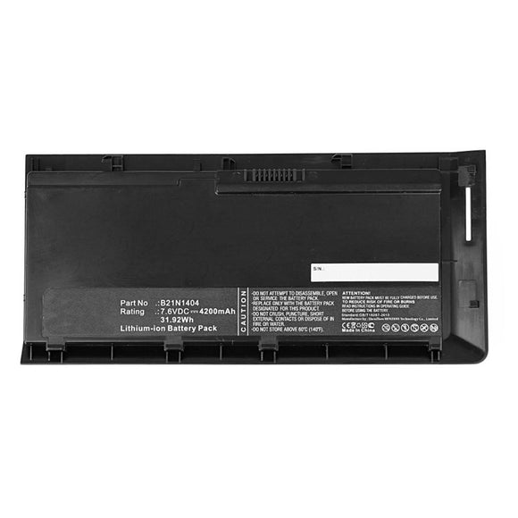Batteries N Accessories BNA-WB-L10394 Laptop Battery - Li-ion, 7.6V, 4200mAh, Ultra High Capacity - Replacement for Asus B21N1404 Battery
