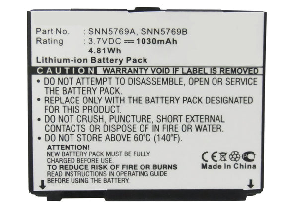 Batteries N Accessories BNA-WB-L8335 Cell Phone Battery - Li-ion, 3.7V, 1030mAh, Ultra High Capacity Battery - Replacement for Motorola BC70, SNN5769A, SNN5769B Battery