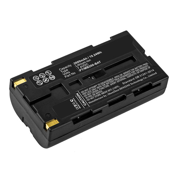 Batteries N Accessories BNA-WB-L13721 Printer Battery - Li-ion, 7.4V, 2600mAh, Ultra High Capacity - Replacement for SATO PT/MB200-BAT Battery