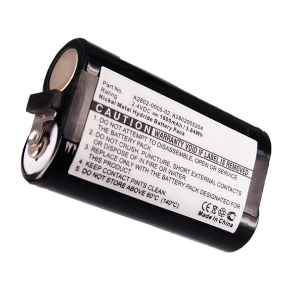 Batteries N Accessories BNA-WB-H12941 Barcode Scanner Battery - Ni-MH, 2.4V, 1600mAh, Ultra High Capacity - Replacement for TEKLOGIX A2802-0005-02 Battery