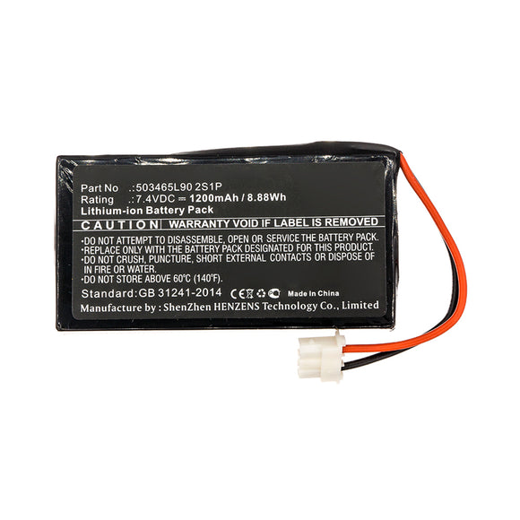 Batteries N Accessories BNA-WB-L10845 Medical Battery - Li-ion, 7.4V, 1200mAh, Ultra High Capacity - Replacement for CHARMCARE 503465L90 2S1P Battery