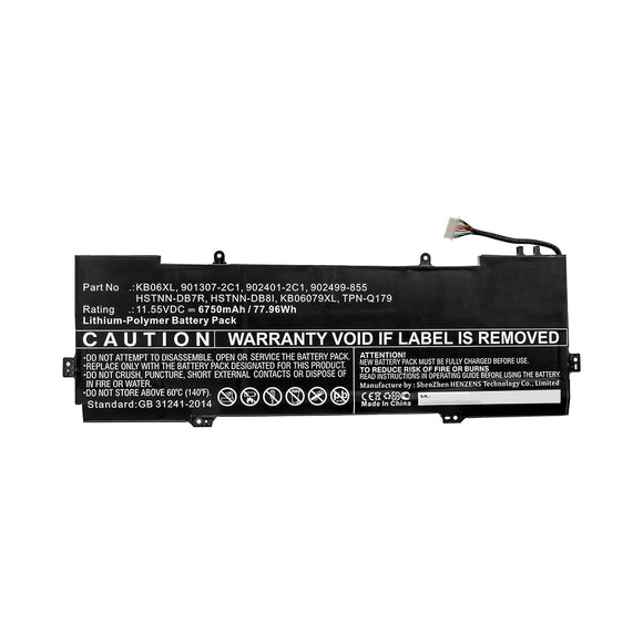 Batteries N Accessories BNA-WB-P11782 Laptop Battery - Li-Pol, 11.55V, 6750mAh, Ultra High Capacity - Replacement for HP KB06XL Battery
