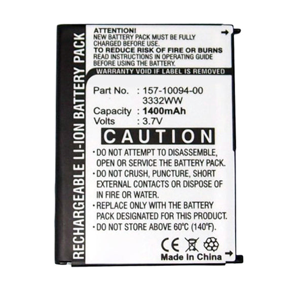 Batteries N Accessories BNA-WB-L12962 Cell Phone Battery - Li-ion, 3.7V, 1400mAh, Ultra High Capacity - Replacement for Palm 157-10094-00 Battery
