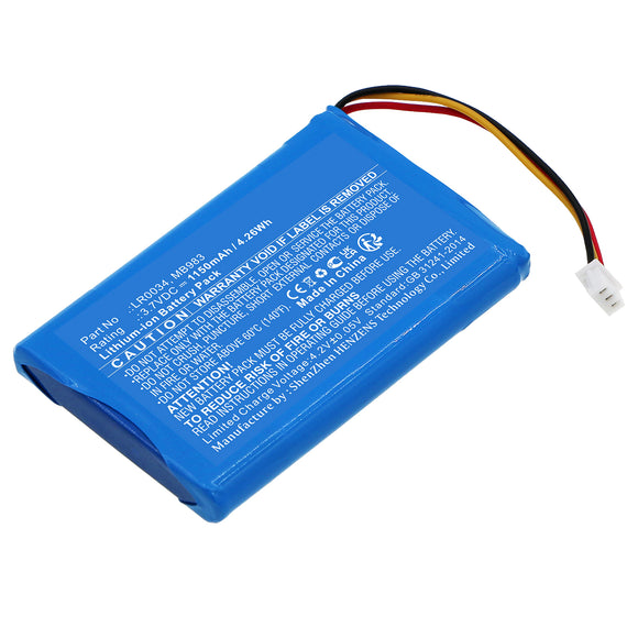 Batteries N Accessories BNA-WB-L18082 Medical Battery - Li-ion, 3.7V, 1150mAh, Ultra High Capacity - Replacement for MIR LR0034 Battery