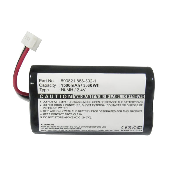 Batteries N Accessories BNA-WB-H12125 Barcode Scanner Battery - Ni-MH, 2.4V, 1500mAh, Ultra High Capacity - Replacement for Intermec BT17790-1 Battery
