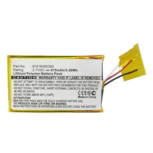 Batteries N Accessories BNA-WB-P13659 Player Battery - Li-Pol, 3.7V, 970mAh, Ultra High Capacity - Replacement for Sony 97418300383 Battery