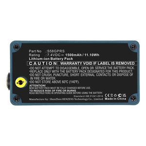 Batteries N Accessories BNA-WB-L16966 Credit Card Reader Battery - Li-ion, 7.4V, 1500mAh, Ultra High Capacity - Replacement for Pax S58GPRS Battery