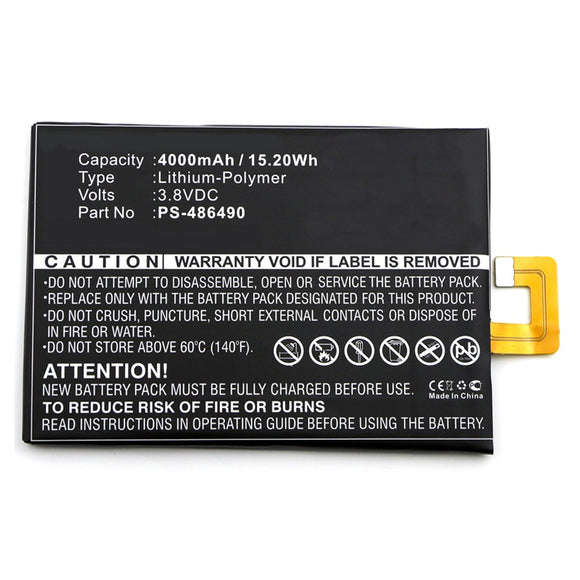 Batteries N Accessories BNA-WB-P9873 Cell Phone Battery - Li-Pol, 3.8V, 4000mAh, Ultra High Capacity - Replacement for Asus PS-486490 Battery