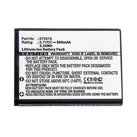 Batteries N Accessories BNA-WB-L12925 Alarm System Battery - Li-ion, 3.7V, 900mAh, Ultra High Capacity - Replacement for SEDEA 570919 Battery