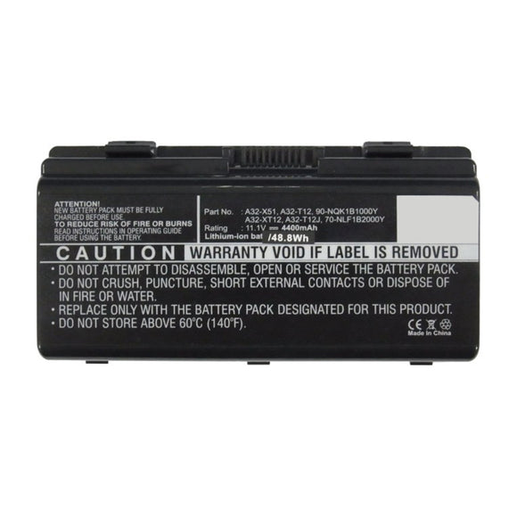 Batteries N Accessories BNA-WB-L15906 Laptop Battery - Li-ion, 11.1V, 4400mAh, Ultra High Capacity - Replacement for Asus A32-T12 Battery