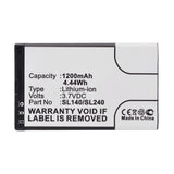 Batteries N Accessories BNA-WB-L15509 Cell Phone Battery - Li-ion, 3.7V, 1200mAh, Ultra High Capacity - Replacement for Bea-fon SL140/SL240 Battery