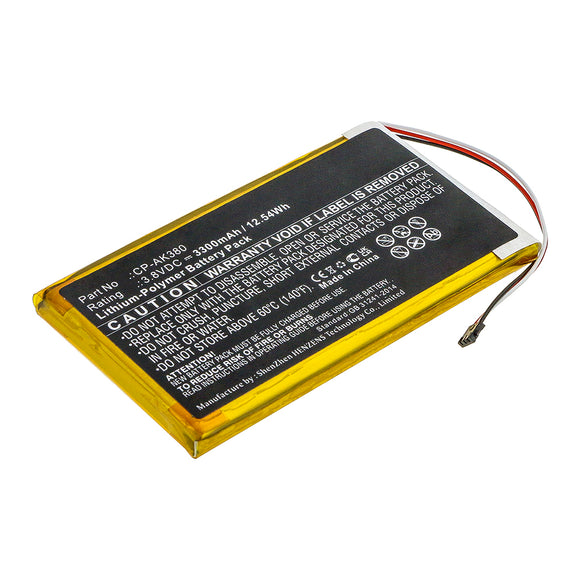 Batteries N Accessories BNA-WB-P13638 Player Battery - Li-Pol, 3.8V, 3300mAh, Ultra High Capacity - Replacement for Astell&Kern CP-AK380 Battery