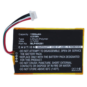 Batteries N Accessories BNA-WB-P10255 E Book E Reader Battery - Li-Pol, 3.7V, 1300mAh, Ultra High Capacity - Replacement for Bambook MLP454261 Battery