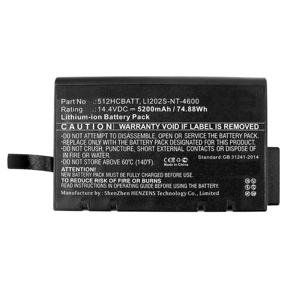 Batteries N Accessories BNA-WB-L10283 Equipment Battery - Li-ion, 14.4V, 5200mAh, Ultra High Capacity - Replacement for Anritsu LI202S-NT-4600 Battery