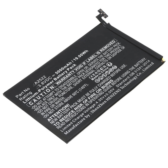 Batteries N Accessories BNA-WB-P17801 Tablet Battery - Li-Pol, 3.8V, 5000mAh, Ultra High Capacity - Replacement for Apple A2522 Battery