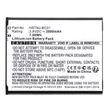 Batteries N Accessories BNA-WB-L18903 Calculator Battery - Li-ion, 3.8V, 2000mAh, Ultra High Capacity - Replacement for HP HSTNJ-BC01 Battery