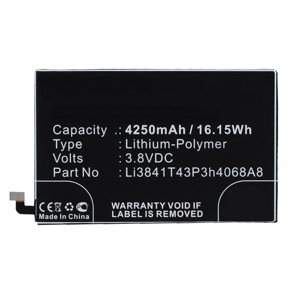 Batteries N Accessories BNA-WB-P3738 Cell Phone Battery - Li-Pol, 3.8V, 4250 mAh, Ultra High Capacity Battery - Replacement for ZTE Li3841T43P3h4068A8 Battery