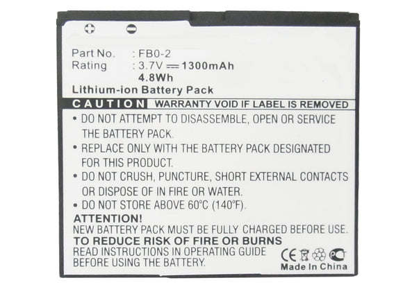 Batteries N Accessories BNA-WB-L3884 Cell Phone Battery - Li-ion, 3.7, 1300mAh, Ultra High Capacity Battery - Replacement for Motorola FB0-2 Battery