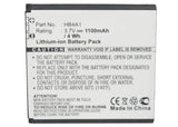 Batteries N Accessories BNA-WB-L8317 Cell Phone Battery - Li-ion, 3.7V, 1100mAh, Ultra High Capacity Battery - Replacement for Huawei HB4A1 Battery