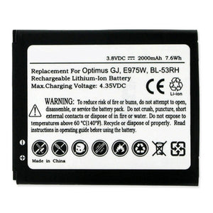 Batteries N Accessories BNA-WB-BLI-1388-2 Cell Phone Battery - Li-Ion, 3.8V, 1800 mAh, Ultra High Capacity Battery - Replacement for LG BL-53RH Battery