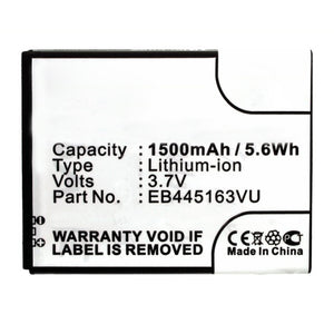 Batteries N Accessories BNA-WB-L13177 Cell Phone Battery - Li-ion, 3.7V, 1500mAh, Ultra High Capacity - Replacement for Samsung EB445163VU Battery