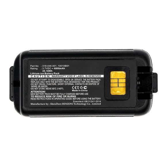Batteries N Accessories BNA-WB-L12111 Barcode Scanner Battery - Li-ion, 3.7V, 6800mAh, Ultra High Capacity - Replacement for Intermec 1001AB01 Battery