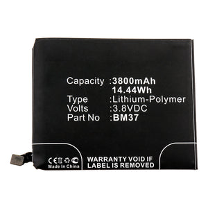 Batteries N Accessories BNA-WB-P14902 Cell Phone Battery - Li-Pol, 3.8V, 3800mAh, Ultra High Capacity - Replacement for Xiaomi BM37 ( China Version ) Battery