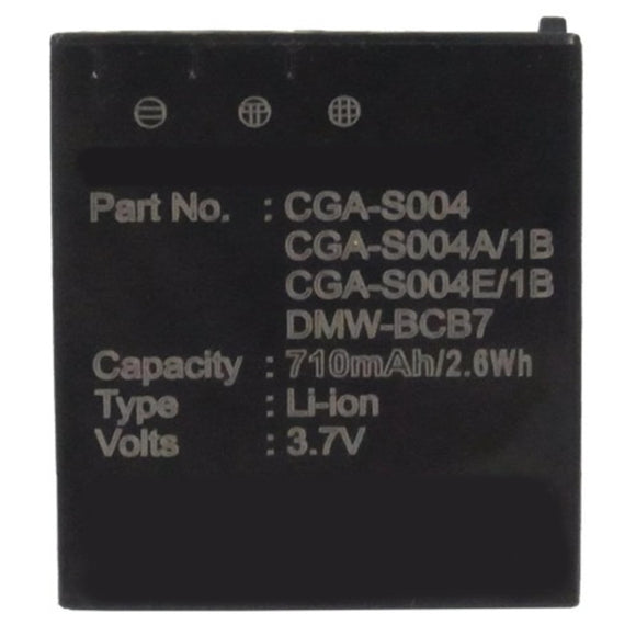 Batteries N Accessories BNA-WB-L9049 Digital Camera Battery - Li-ion, 3.7V, 710mAh, Ultra High Capacity - Replacement for Panasonic CGA-S004 Battery