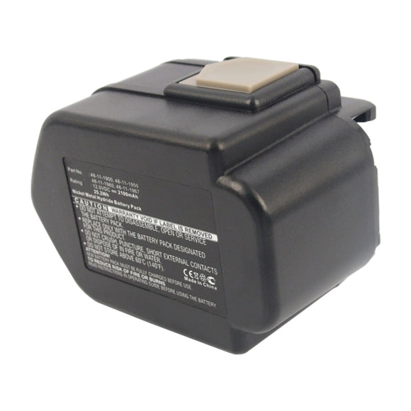 Batteries N Accessories BNA-WB-H16705 Power Tool Battery - Ni-MH, 12V, 2100mAh, Ultra High Capacity - Replacement for Milwaukee 48-11-1900 Battery