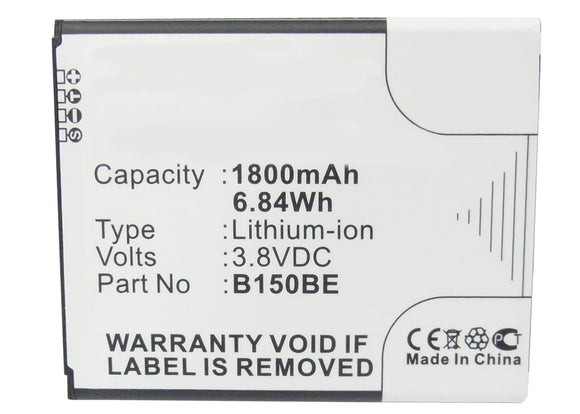 Batteries N Accessories BNA-WB-L3601 Cell Phone Battery - Li-Ion, 3.8V, 1800 mAh, Ultra High Capacity Battery - Replacement for Samsung B105BC Battery