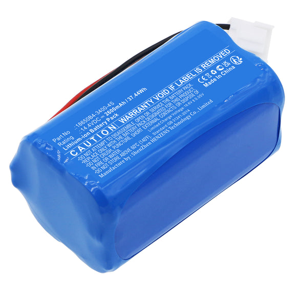 Batteries N Accessories BNA-WB-L18009 Vacuum Cleaner Battery - Li-ion, 14.4V, 2600mAh, Ultra High Capacity - Replacement for Shark 18650B4-3400-4S Battery