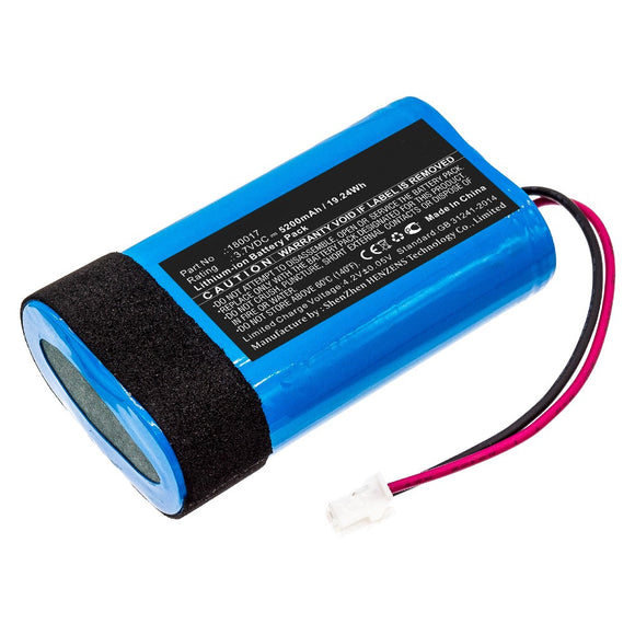 Batteries N Accessories BNA-WB-L11064 Speaker Battery - Li-ion, 3.7V, 5200mAh, Ultra High Capacity - Replacement for Braven 180017 Battery