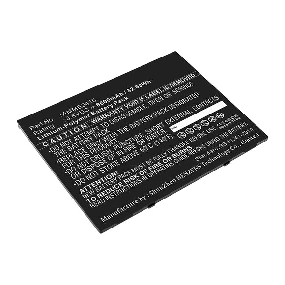 Batteries N Accessories BNA-WB-P17122 Tablet Battery - Li-pol, 3.8V, 8600mAh, Ultra High Capacity - Replacement for Zebra  AMME2415 Battery