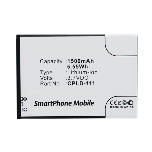 Batteries N Accessories BNA-WB-L10040 Cell Phone Battery - Li-ion, 3.7V, 1500mAh, Ultra High Capacity - Replacement for Coolpad CPLD-106 Battery